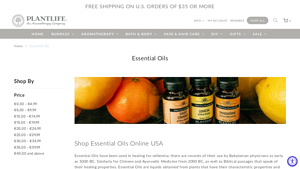 Shop 100% Pure Essential Oils Online in USA - Plantlife - essential oils usa