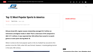 Top 12 Most Popular Sports In America - Players Bio - top sports in usa
