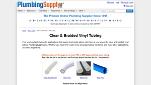 Food Grade Clear Vinyl and White or Blue Polyethylene Tubing - medical grade tubing 3/8 od made in the usa