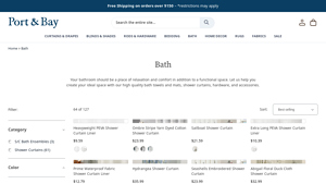 Port and Bay - Stylish Shower Curtains