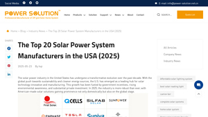 Top 20 Solar Power System Manufacturers in the USA (2025) - biggest solar companies in usa