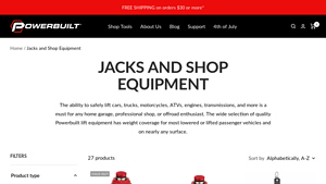 Jacks and Shop Equipment - Powerbuilt Tools - floor jack usa made