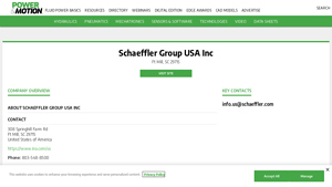 Schaeffler Group USA Inc - Power & Motion - schaeffler group usa inc.