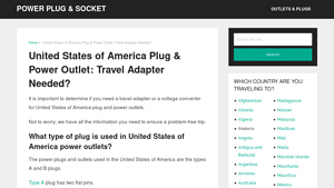 United States Plug & Power Outlet • Power Plug & Socket - usa electrical socket