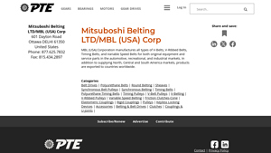 Mitsuboshi Belting - V-Belts & Timing Belts