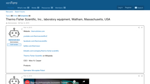 Thermo Fisher Scientific, Inc., laboratory equipment, Waltham ... - thermo scientific waltham ma usa