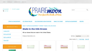 Made in the USA Straws - Prairie Moon - stainless steel drinking straws made in usa