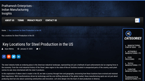 Key Locations for Steel Production in the US - steel production usa