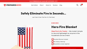 Hero Fire Blanket - Prepared Hero - fire blankets made in usa