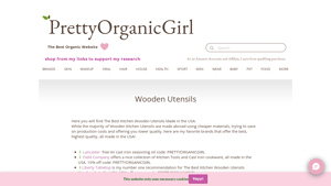 The Best Organic Kitchen Wooden Utensils - PrettyOrganicGirl - kitchen utensils made in usa