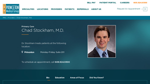 Chad Stockham, M.D. - Princeton Medical Group - stockham usa
