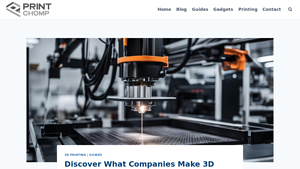 Discover What Companies Make 3D Printers in the United States - Print Chomp - 3d printer made in usa