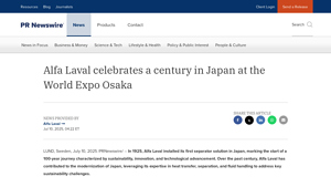 Alfa Laval celebrates a century in Japan at the World Expo Osaka - alpha laval usa