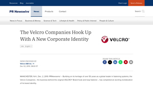 The Velcro Companies Hook Up With A New Corporate Identity - velcro usa careers