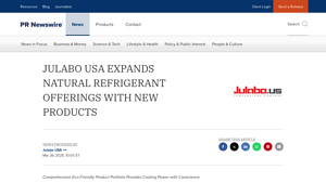 JULABO USA EXPANDS NATURAL REFRIGERANT OFFERINGS ... - julabo usa inc