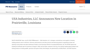 USA Industries, LLC Announces New Location in Prairieville ... - usa industries south houston