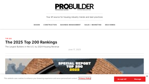 The 2025 Top 200 Rankings | Pro Builder - biggest home builder in usa