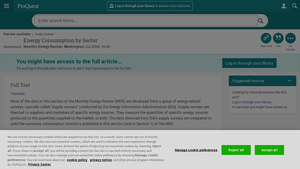 Energy Consumption by Sector - ProQuest - electric usage by sector