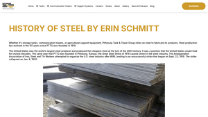 history of steel by erin schmitt - Pittsburg Tank & Tower Group - largest steel manufacturers in usa