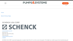 Schenck USA Corp - Balancing and Vibration Analysis Equipment