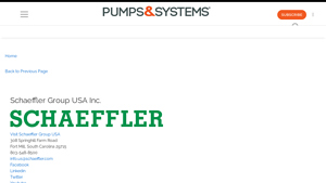Schaeffler Group USA Inc. | Pumps & Systems - schaeffler group usa inc.