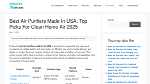 Best Air Purifiers Made In USA: Top Picks For Clean Home Air 2025 - air purifier made in usa