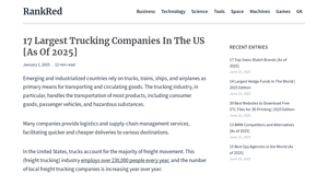 17 Largest Trucking Companies In The US [As Of 2025] - big trucking companies in usa