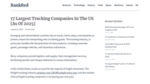 17 Largest Trucking Companies In The US [As Of 2025] - largest trucking companies in usa