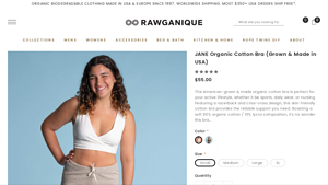 JANE Organic Cotton Bra (Grown & Made in USA) - Rawganique - bras made in usa