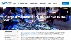 17 Largest Manufacturing Companies In The USA - RayPCB - manufacturer in usa