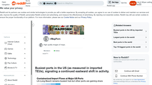 Reddit - Busiest US Ports by TEU Imports