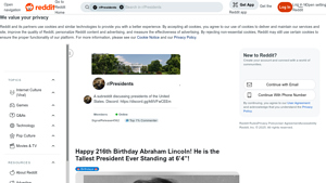 Reddit - Abraham Lincoln's Height