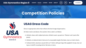 Competition Policies — USA Gymnastics Region 8 - usa gymnastics clothing