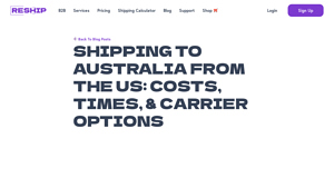 Shipping to Australia from the US: Costs, Times, & Carrier Options - ship package to australia from usa