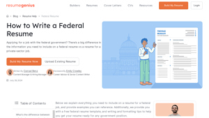 Federal Resume: Example, Template & How to Write - Resume Genius - usa jobs resume builder