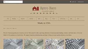 Made in USA - Retro Barn Country Linens - quilts made in usa