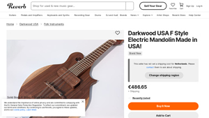 Darkwood USA F Style Electric Mandolin Made in USA! - Reverb - mandolins made in usa