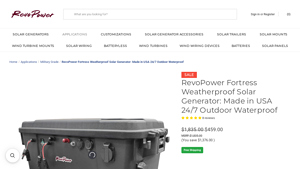 RevoPower Fortress Weatherproof Solar Generator: Made in USA ... - generators made in the usa