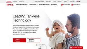 Rinnai: Leading Tankless Water Heater in the US - manufacturers usa