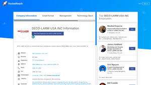 SECO-LARM USA INC Information - RocketReach - seco-larm usa inc