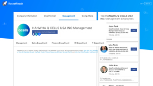 HANWHA Q CELLS USA INC Management Team | Org Chart - RocketReach - hanwha q cells usa inc.