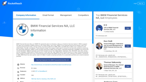 BMW Financial Services NA, LLC Information - RocketReach - bmw financial services address usa