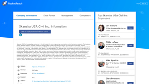 Skanska USA Civil Inc. Information - RocketReach - skanska usa civil inc