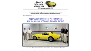 Roger's Corvette Center in Orlando, Florida - largest corvette dealer in usa