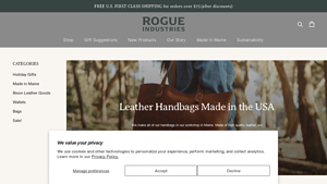 Leather Handbags Made in the USA - Rogue Industries - leather handbags made in usa