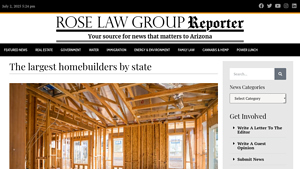 The largest homebuilders by state - Rose Law Group Reporter - biggest home builder in usa