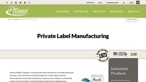 Private Label Manufacturing - Alliance Rubber Company - private label manufacturers usa