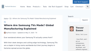 Where Are Samsung TVs Made? Global Manufacturing Explained - televisions made in usa