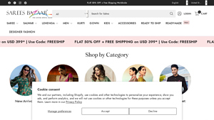Buy Indian Clothing Online USA (Great Prices) ⋙ SareesBazaar - best place to buy indian clothes online in usa