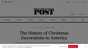 Saturday Evening Post - Christmas Decorations History